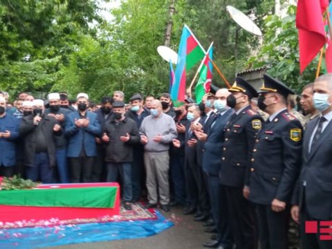 Şəhid hərbçi Mingəçevirdə dəfn olundu - FOTO