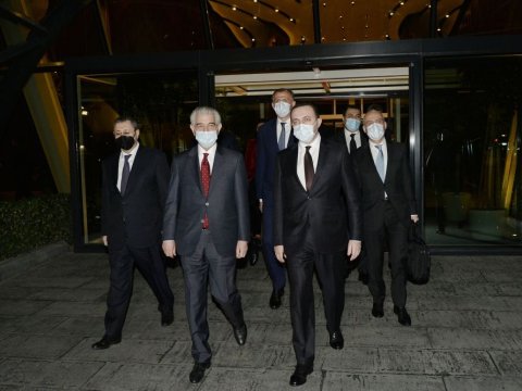 İrakli Qaribaşvilinin Azərbaycana səfəri başa çatdı - FOTO