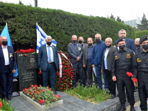 Milli Qəhrəman Albert Aqarunovun anım mərasimi keçirilib - FOTO