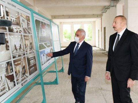 Prezident “ASAN xidmət” Mərkəzinin binasının tikintisi ilə tanış oldu - FOTO