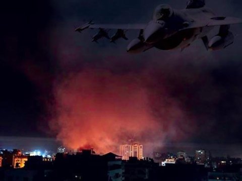 İsrail Qəzzaya eyni anda 80 qırıcıdan zərbə endirdi