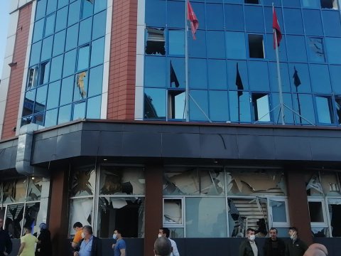 İstanbulda güclü partlayış - FOTO