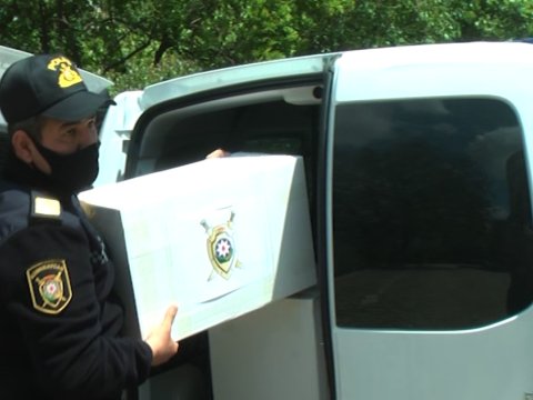 Ağstafada polislər şəhid ailələrinə sovqat payladı