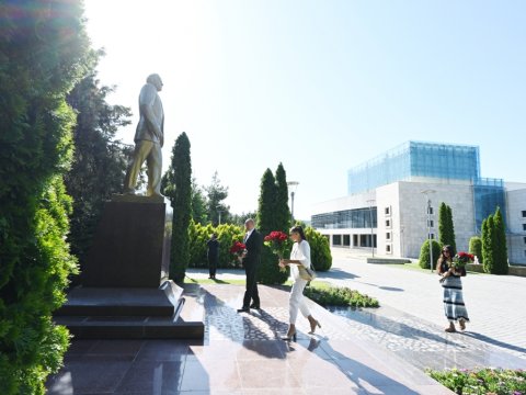 Prezident və xanımı Qəbələdə səfərdədir