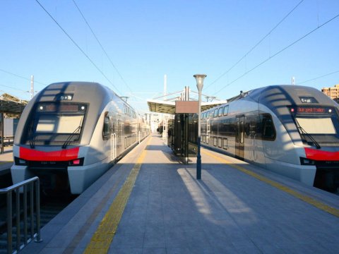 Gəncə qatarı Bakı-Sumqayıt xəttinə qoşuldu