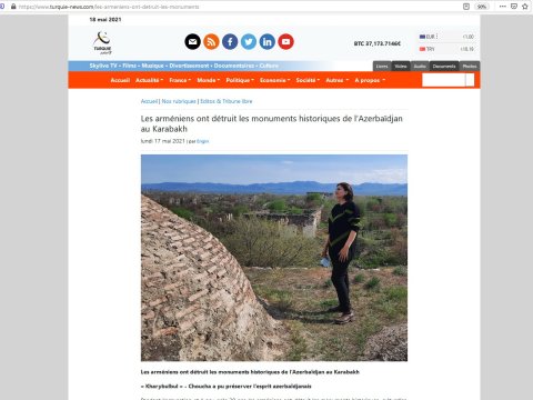 Azərbaycanlı jurnalist Fransa portalında 