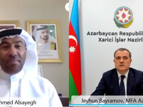 Ceyhun Bayramov Birləşmiş Ərəb Əmirliklərinin dövlət naziri ilə danışdı