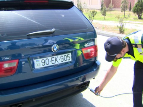 Yol polisi maşınları yoxlamaq üçün yeni cihaz alıb - VİDEO