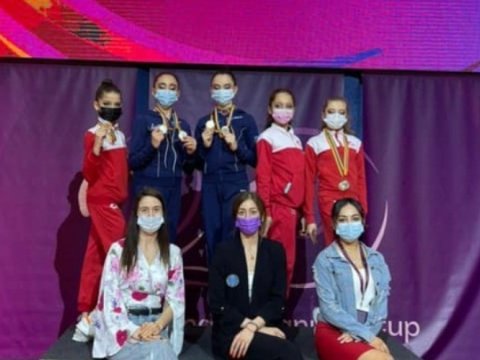 Gimnastlarımız Rumıniyada 7 medal qazandı