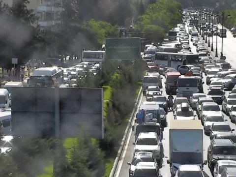 Bakının əsas küçə və prospektlərində tıxac var