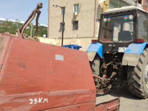 Lənkəranda içkili şəxs traktorla “avtoşluq” etdi