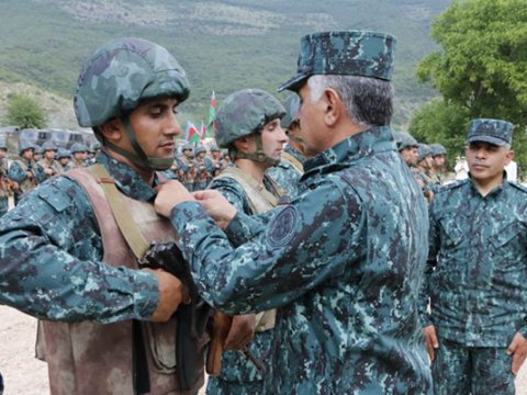 Ermənistanla sərhəddə yeni hərbi hissə fəaliyyətə başladı - FOTOLAR