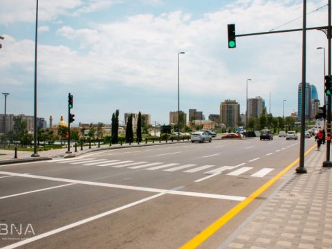 Bakıda daha bir yolda svetoforlar quraşdırıldı