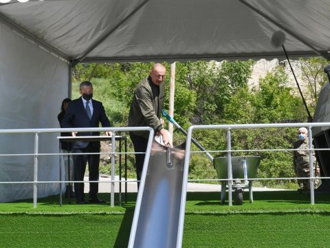 Ağdam şəhər 1 saylı məktəbin təməli qoyuldu