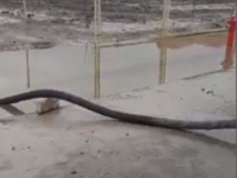 Ağcabədidə evləri su basıb - VİDEO