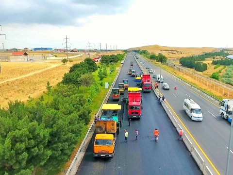 Bakı-Sumqayıt yolu asfaltlanır