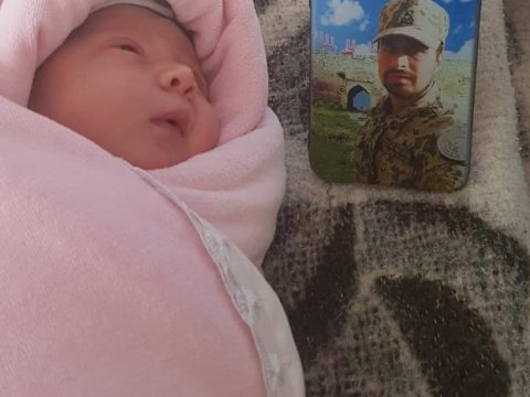 Daha bir Şəhidimizin qız övladı dünyaya gəldi - FOTOLAR