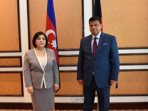 Sahibə Qafarova əfqanıstanlı həmkarı ilə görüşüb