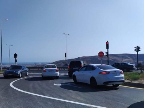 Bakıda daha bir yolda işıqforlar quraşdırıldı - FOTOLAR