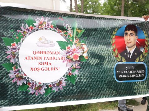 Vətən Müharibəsi Şəhidinin qız övladı dünyaya gəldi - FOTOLAR