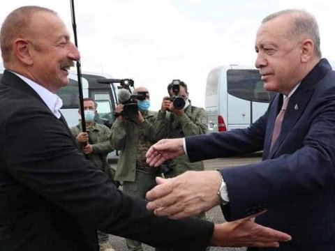 İlham Əliyev Ərdoğanı Füzulidə qarşıladı - FOTOLAR