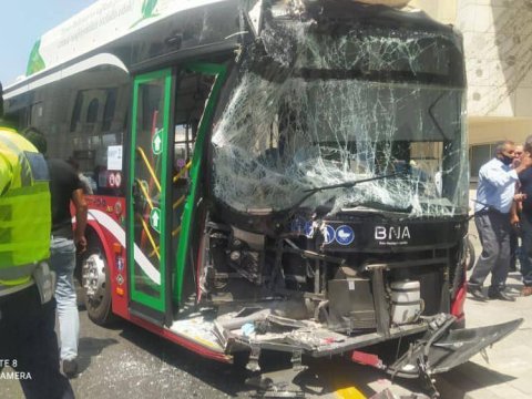 “BakuBus”ın avtobusları toqquşdu - Yaralananlar var - YENİLƏNİB