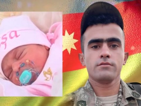 Şəhid olandan sonra doğulan qızına Şuşa adı qoyuldu - Kapitan Elçin Ağayev FOTOLARDA  