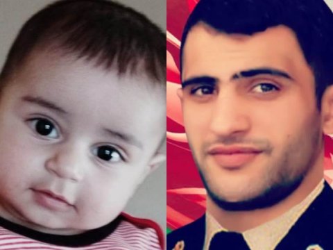 Dəfn olunandan bir ay sonra oğlu dünyaya gələn ŞƏHİD - FOTOLAR