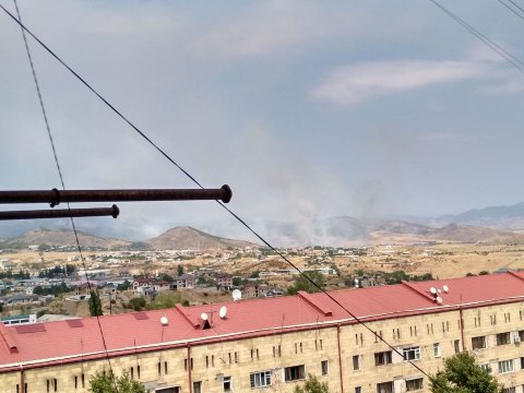 Xankəndi yaxınlığında güclü partlayışlar - FOTO