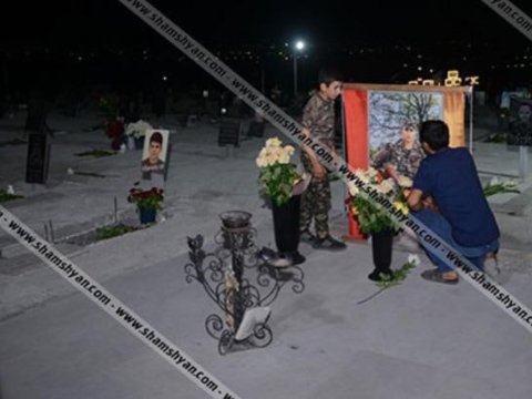 Ermənilər öz hərbçilərinin qəbrini təhqir etdilər