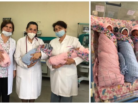 Qubada gənc qadın üçəm dünyaya gətirdi