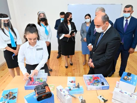 Nazir Samuxda məktəb binasının açılışında iştirak etdi