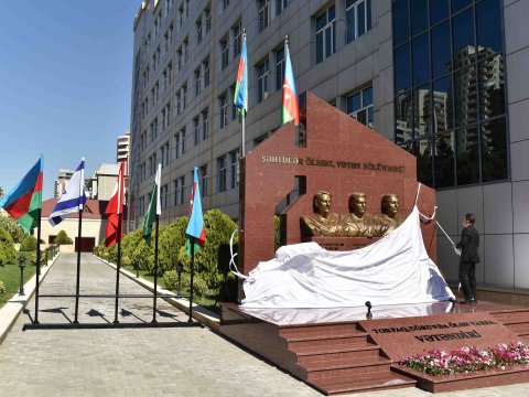 Şəhidlər Memorial Abidə Kompleksinin açılışı olub - FOTO