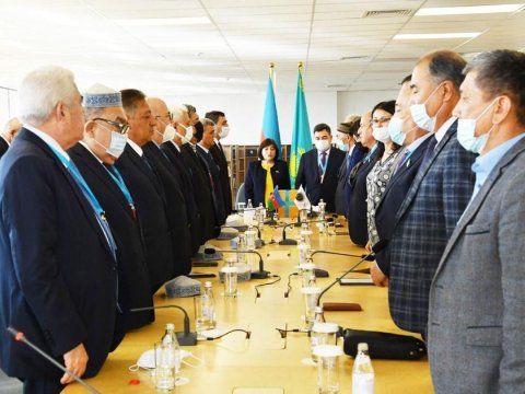 Sahibə Qafarova Qazaxıstanda Anım Günü mərasimində - FOTOLAR  