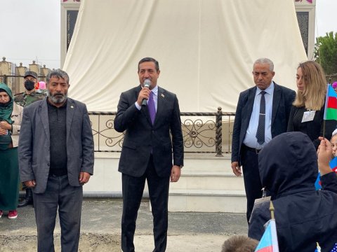 Şəhid bulağının açılışı olub - FOTOLAR