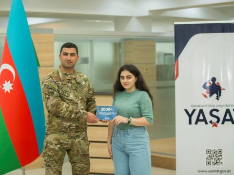 “YAŞAT”dan şəhidlərin tələbə övladlarına 2 min manat MÜKAFAT