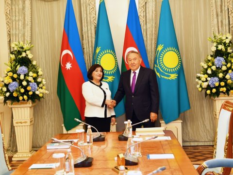 Sahibə Qafarova Nursultan Nazarbayevlə görüşdü