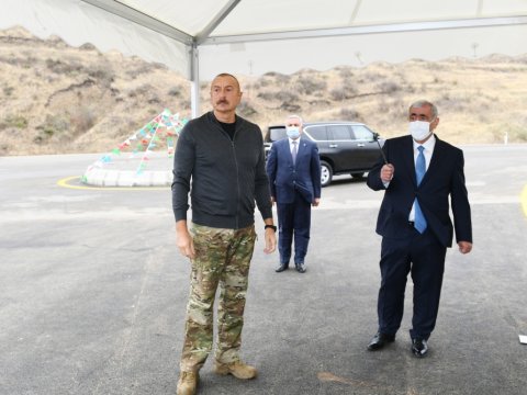 Prezident Talış-Tapqaraqoyunlu-Qaşaltı-Naftalan yolunun AÇILIŞINDA
