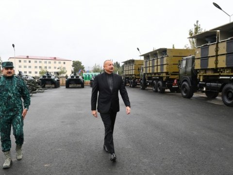Prezident İranla sərhəddəki hərbi hissənin AÇILIŞINDA