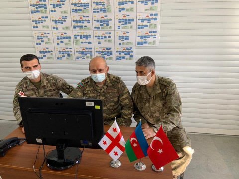 Azərbaycan, Türkiyə və Gürcüstan birgə təlimləri davam edir - FOTOLAR