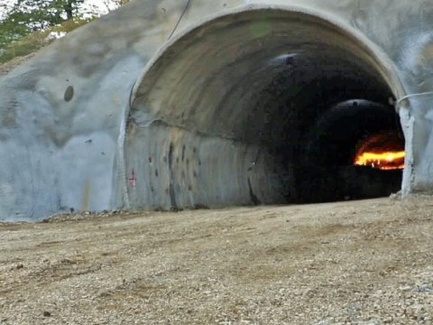 Murovdağ tuneli belə partladıldı - VİDEO