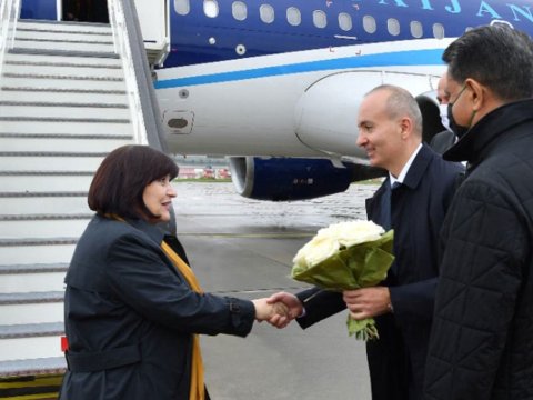 Sahibə Qafarovanın Slovakiyaya səfəri başlayıb - FOTO