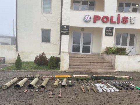 Şuşada silah-sursat aşkarlandı - FOTO