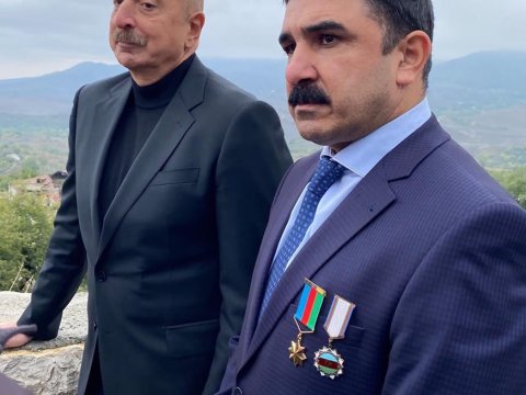 Prezident Hadrutda Milli Qəhrəmanla da görüşdü - FOTO