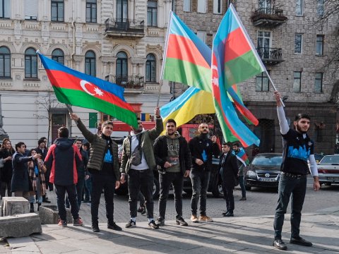 Kiyevdə Vətən müharibəsi ilə bağlı AKSİYA