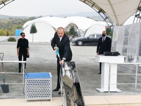 Füzulidə çoxmənzilli yaşayış məhəlləsinin təməli qoyuldu - FOTO