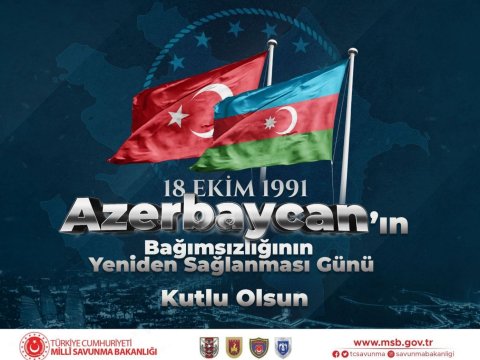 Türkiyənin Milli Müdafiə Nazirliyindən bayram TƏBRİKİ