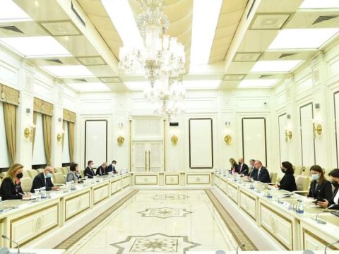 Sahibə Qafarova Xorvatiyanın Xarici işlər naziri ilə görüşüb