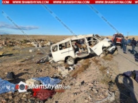 Ermənistanda ağır qəza: 6 ölü, 9 yaralı