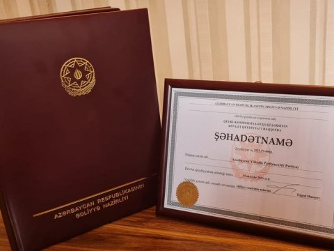 Azərbaycanda daha bir partiya rəsmi qeydiyyata alındı